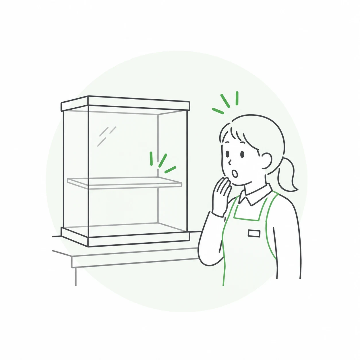 スタッフが気づいたときにはすでに商品がなかった